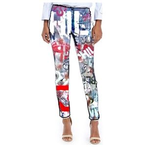 Skinny Stretch Slim Cut Pant ZIP Pocket Art